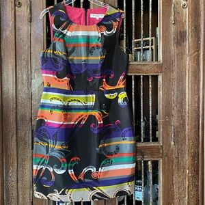 TRINK TURK 💜🖤💚💛🧡❤️Colorful Fitted Dress SZ 12
